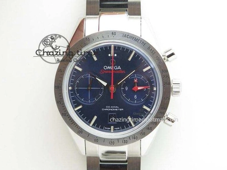 0328 Planet Ocean 600M Chrono SS VRF 1:1 Best Edition Black Bezel Blue Dial on RG SS Bracelet A Affordable 7648